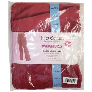 Juicy Couture x Mean Girls Pants Women Red Velour NWT